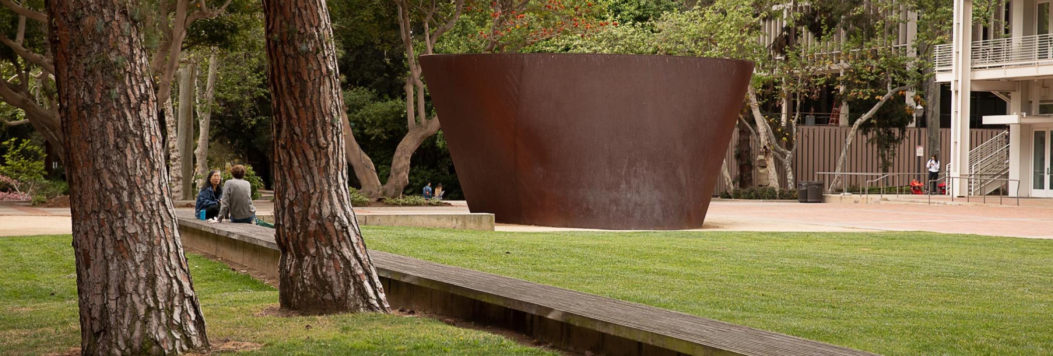 UCLA Broad Art Center with Serra sculpture.